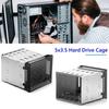 Dovhmoh Storage Expansion Hard Drive Cage, DIY Hard Drive Disk Cage Rack, 5.25-inch to 5x3.5-inch Brackets, with 12cm Fan