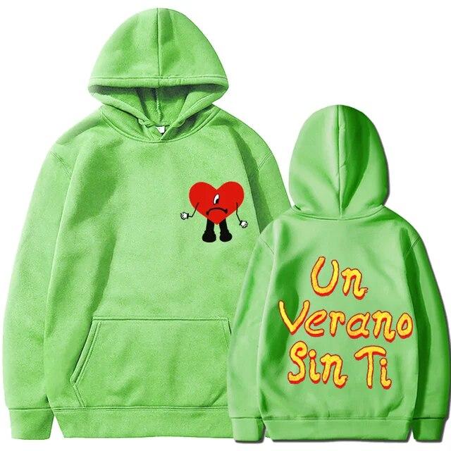 2022 New Bad Bunny Unisex's Women's Printed Hoodie Fashion Street Hip Hop Hoodie Sweatshirt Unisex High Quality Hot Sale Hoodie Unisex