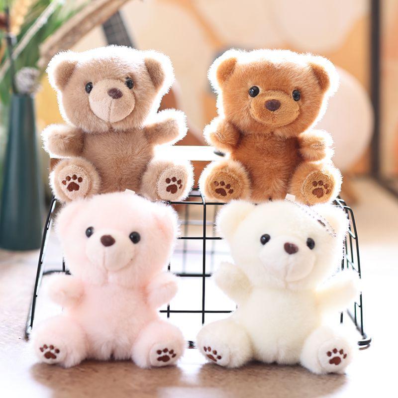 Plüsch-Teddybär-Schlüsselanhänger aus kurzem Plüschmaterial für Jungen und Mädchen