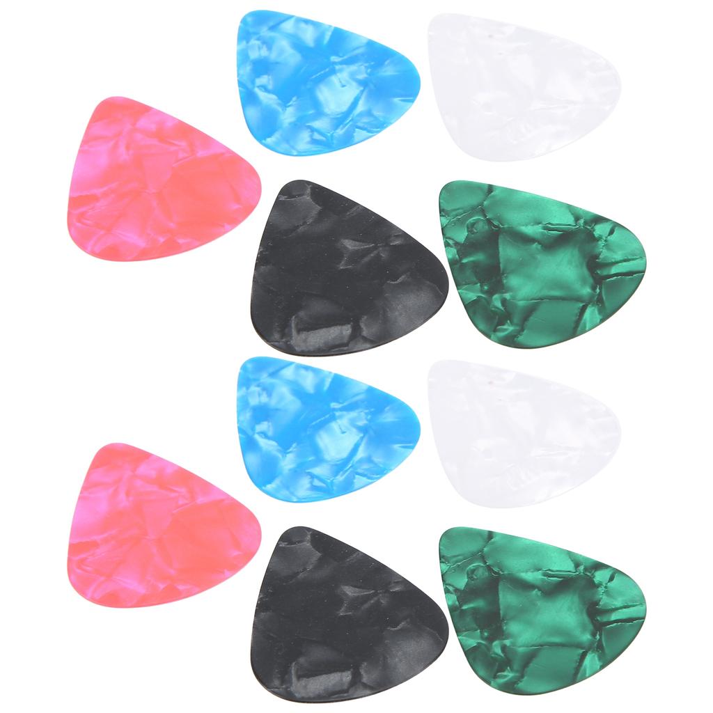 10 Stück Gitarrenplektren Zelluloid Universal Musikinstrument Zubehör Bunt 0,46 mm