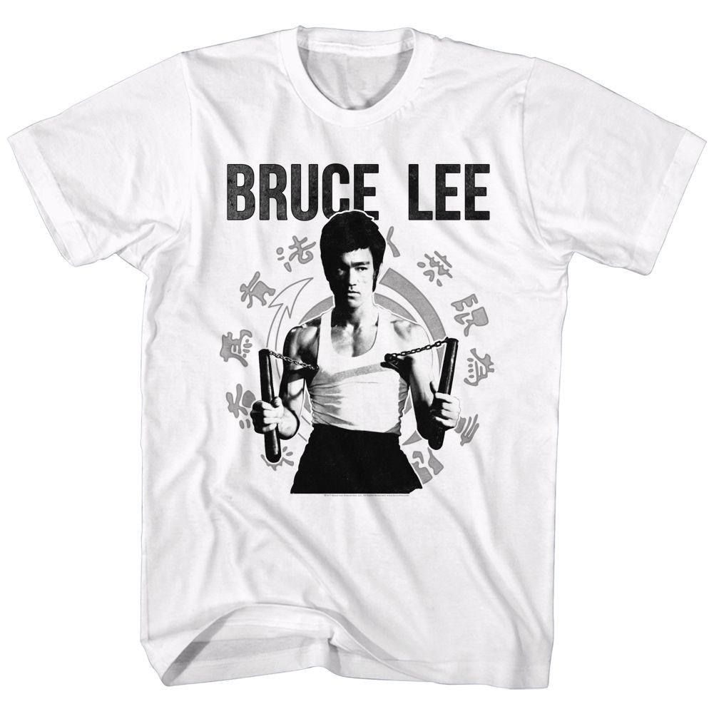 Bruce Lee Chucks White Icon Shirt S