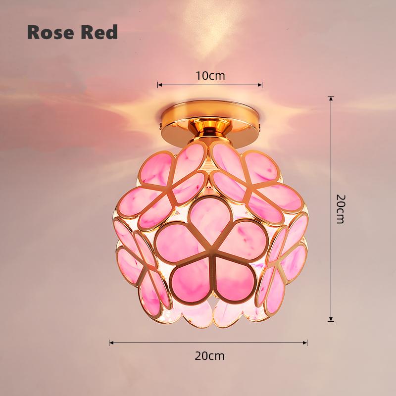 Lampă de Plafon LED 12W Nordic Minge Floare E27 Tiffany Fier Acril Petală Incrustată Candelabru Alee Coridor Decor Acasă Lumină de Plafon