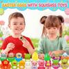 24 Pack Filled Easter Eggs for Kids Prefilled Egg Fillers Squishy Toys Stuffed Easter Eggs Easters Gifts Basket Stuffers for Kids Girls Toddlers Boys 