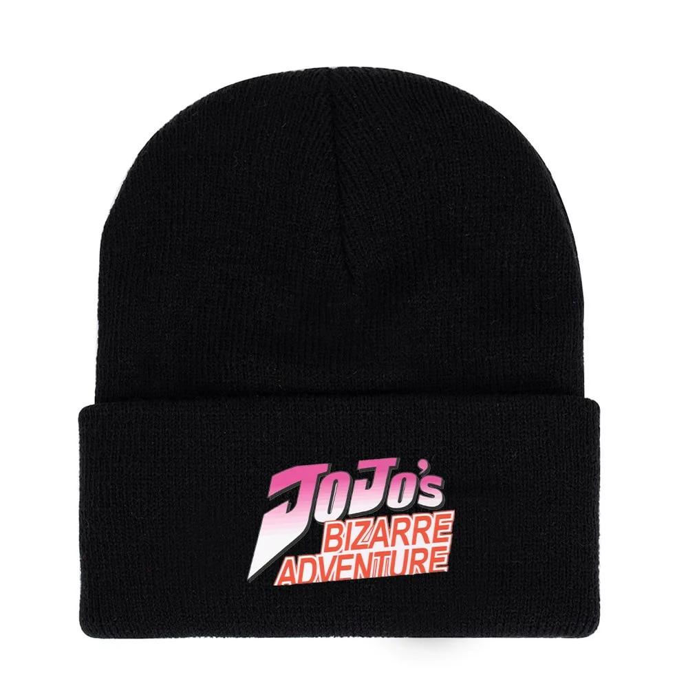 Anime Hat JoJo's Bizarre Adventure Kujo Jotaro Costume Cosplay Adult Kids Cap Casual Embroidery Knitted Hat Gifts Prop