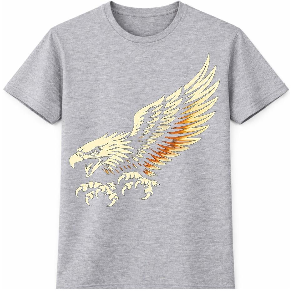 Eagle T Shirt Flying Eagle Graphic Tattoo Style Biker Motorcycle Rider Rock Tee