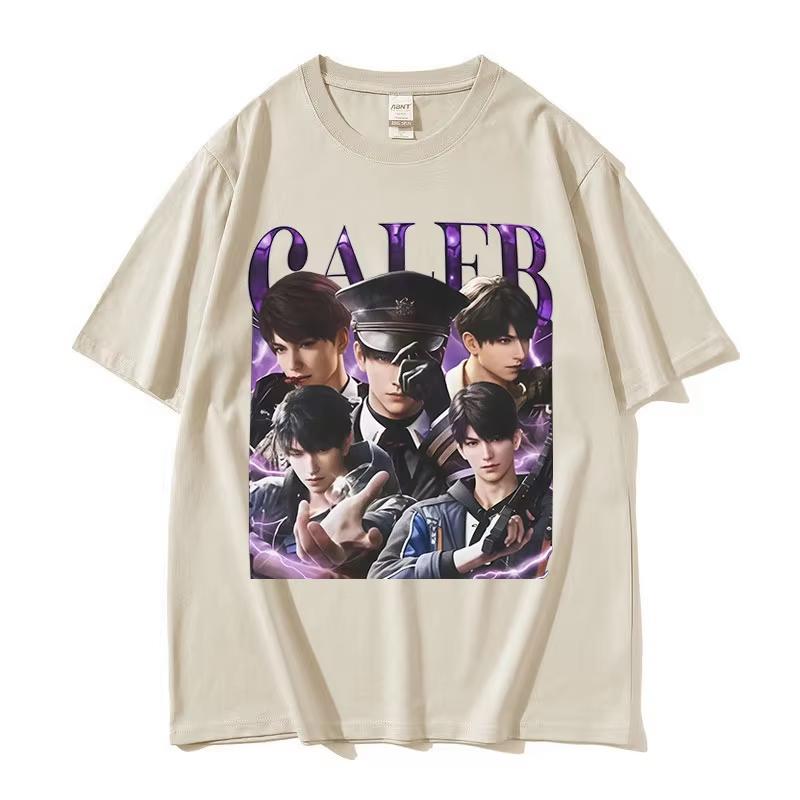 2025 Summe Funny Girl Dinner Love and Deepspace Caleb Graphic Men Women Vintage Aesthetic 100 Pure Cotton Printed Tshirt Y2k