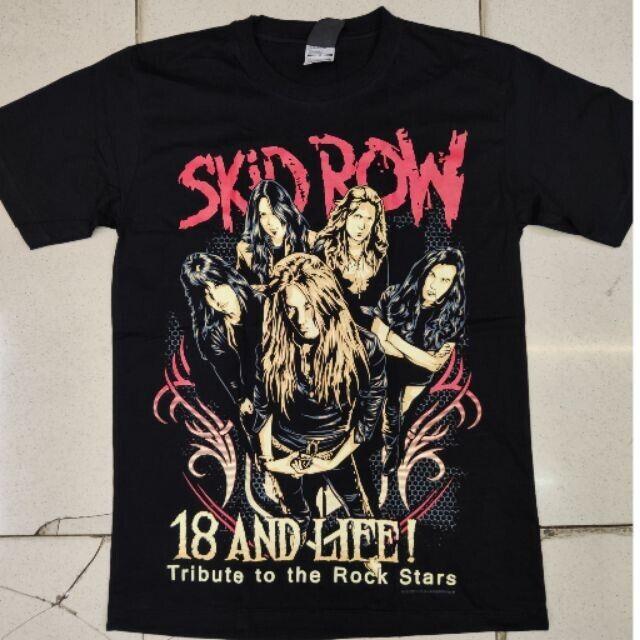 

Черная рубашка в стиле ретро-рок-группы Skid Row Te1778, футболка унисекс