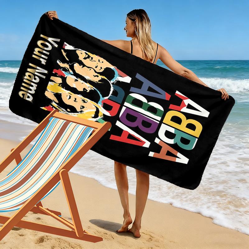 Custom Name ABBA The Movie Print Beach Towel, Large Soft Quick Dry Towel for Beach Camping Swimming -HE160