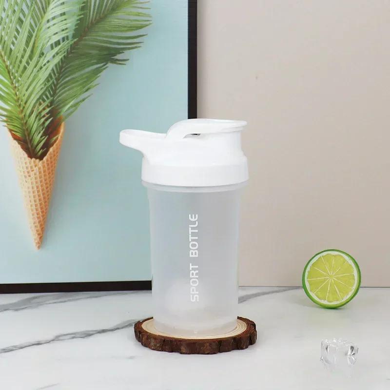 300ml Portable Outdoor Protein Powder Shaker Bottle Leak Proof Water Bottle for Gym Fitness Training Sport Mixing Cup with Scale