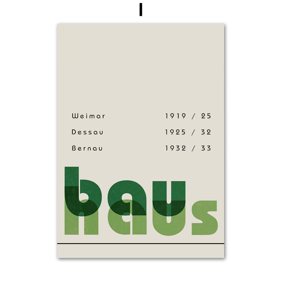 

Абстрактная настенная живопись Баухаус на холсте, зеленые эстетические постеры и принты, винтажные настенные картины для гостиной, современный домашний декор A4 21X30cm No Framed