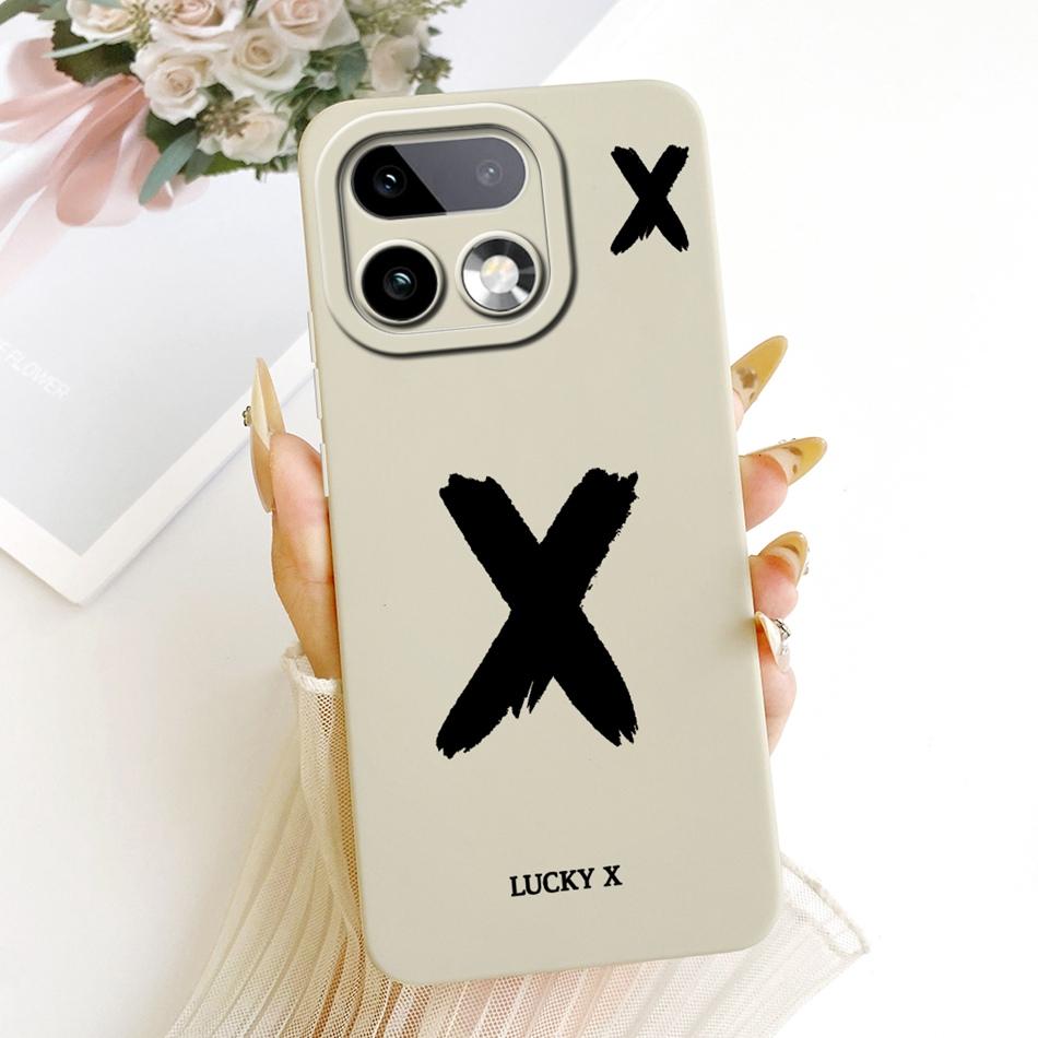

For Realme 16 Pro+ 16Pro 5G Lucky Initial Letter Phone Case For Realme 16 Pro Plus 5G Soft Silicone Shockproof Cases Bumpers Realme 16 Pro