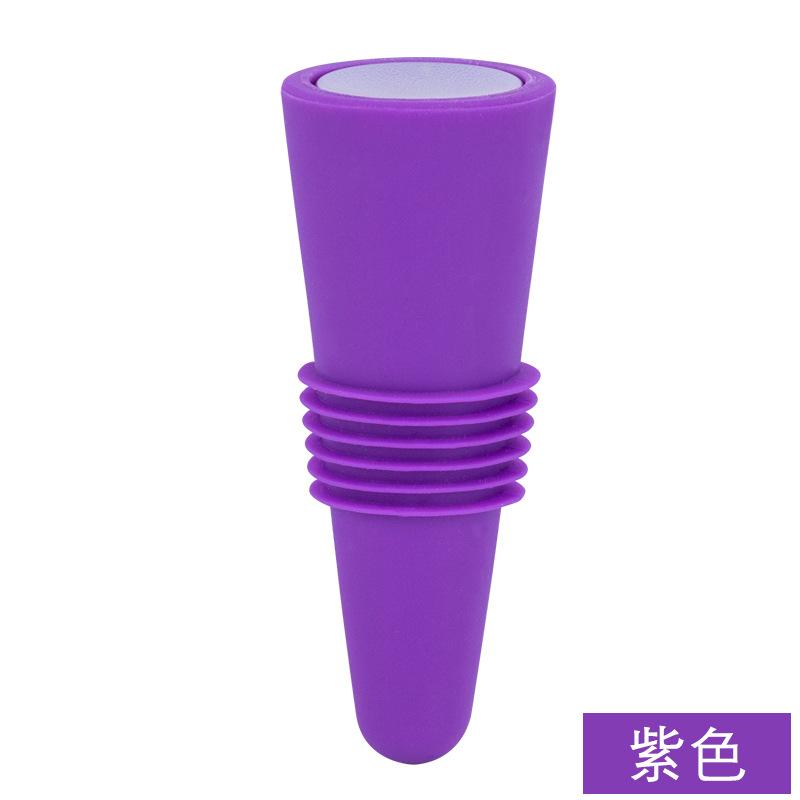 

1 шт. Пробки для вина, укупорщик для бутылок с напитками, мягкие силиконовые пробки для винных бутылок, пробки с ручкой для сохранения свежести вина и шампанского фиолетовый