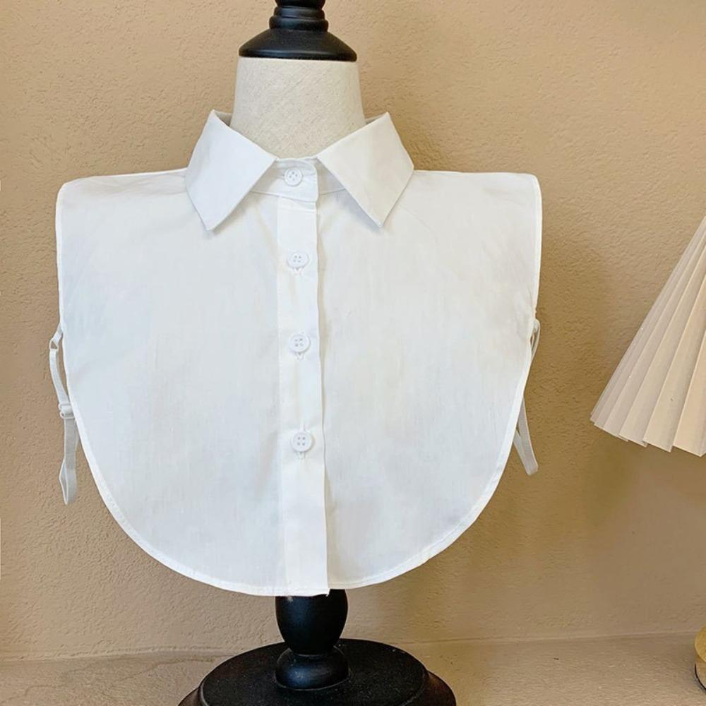 Black Lapel Half Shirt White False Blouse Collar Simple Fake Collar Clothes Decoration
