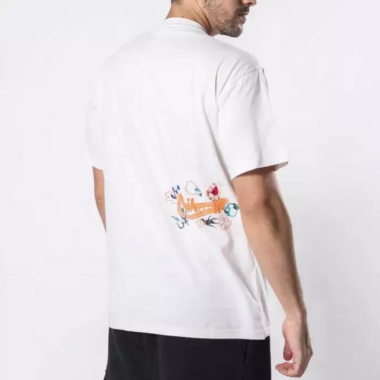 Nike Logo Graphic Crew Neck Short Sleeve T-Shirt Men Tops White DZ2836-030