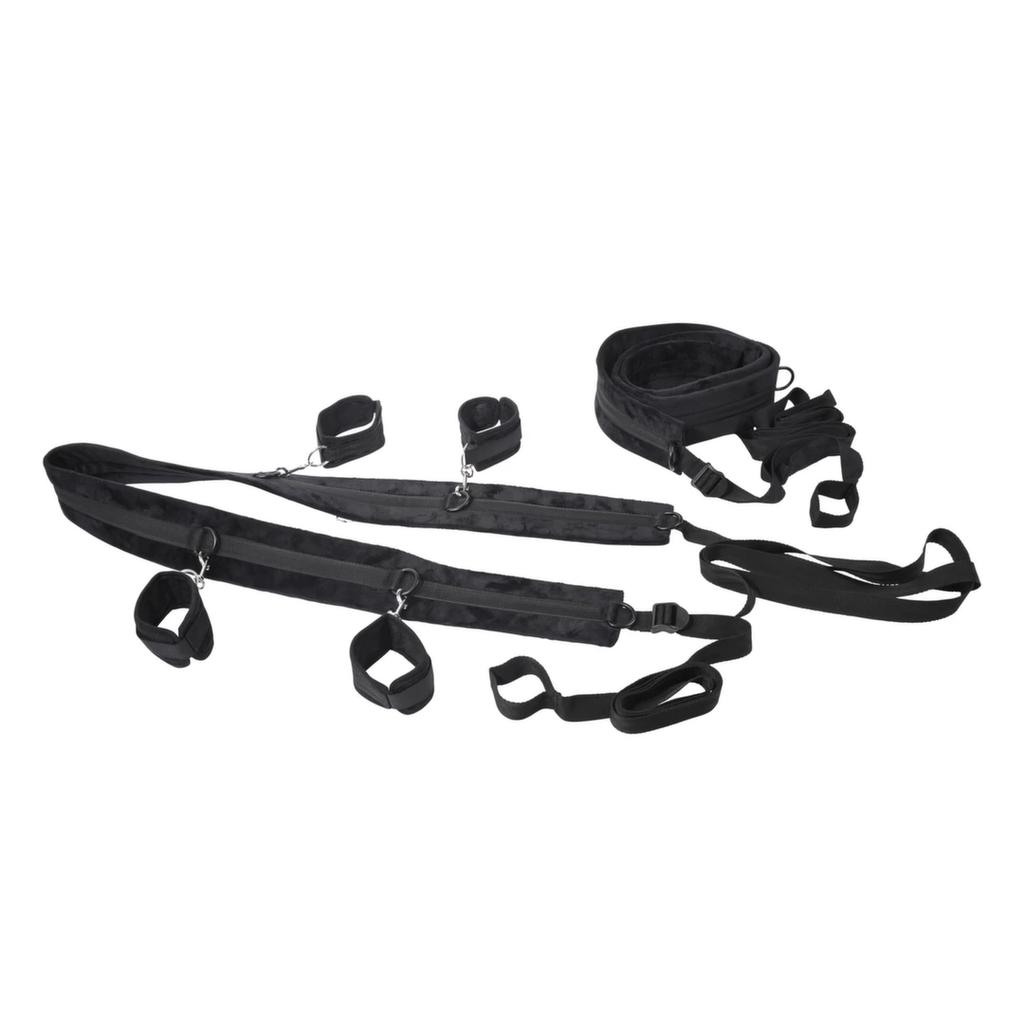 Sportsheets - Bed and Door Strap and Cuff Set - Black