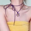 Acrylic Plum Blossom Charm Clavicle Chain Hollow Flower Choker Wedding Party