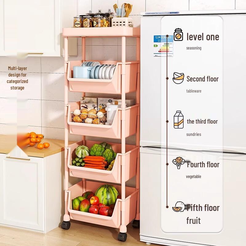 Zhaoran 4-Tier Rolling Utility Cart