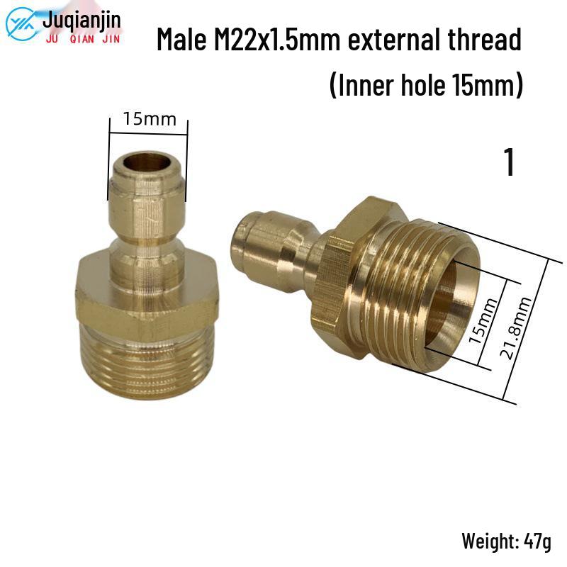 3/8" M22 Pressure Washer Quick Connect Joint for Commercial & Household Use
