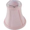 Mini Lamp Shade Clip On Bulb for Candelabra Bulbs- Barrel Fabric Shade ONLY for Candle Bulbs Chandelier Wall Lamp DIY Lighting Accessories (5, Pink)