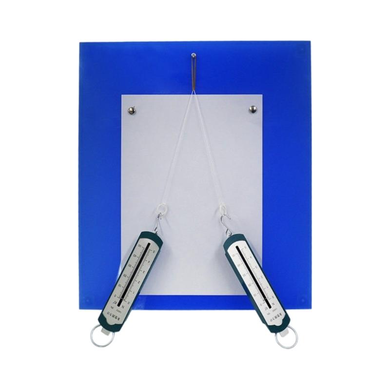 Physics Parallelogram Law Demonstrator Magnetic Force Composition Board with Clear Acrylic Panel and Double Gauges for Classroom Lab Lessons