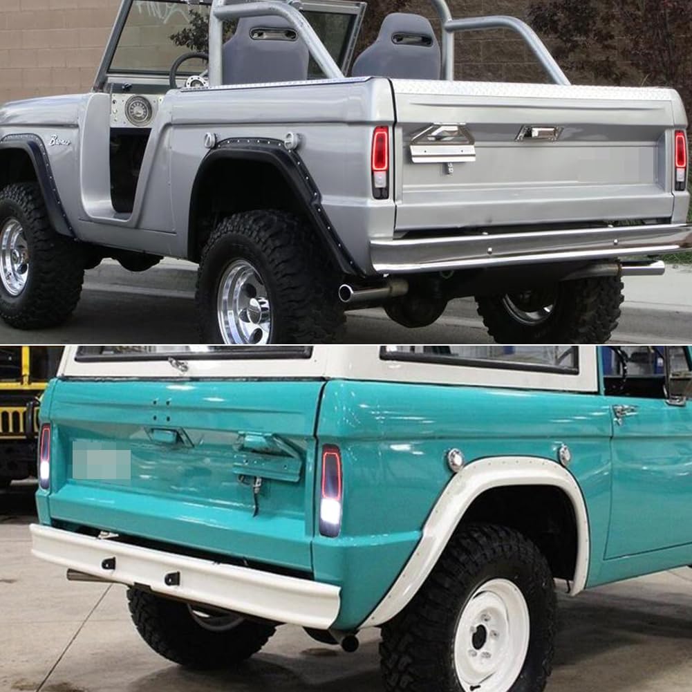 For 1967-1972 Ford Styleside F100/250/350 TRUCK,1967-1974 Ford Econoline E100/200/300,1967-1977 Ford Bronco Rear Tail light Smoked Lens