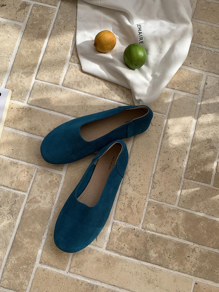 Fashion Women Loafers Retro Round Toe Suede Flat Shoes Summer Slip on Casual Shoes Female Zapatos De Mujer Moccasins Driving Loafers