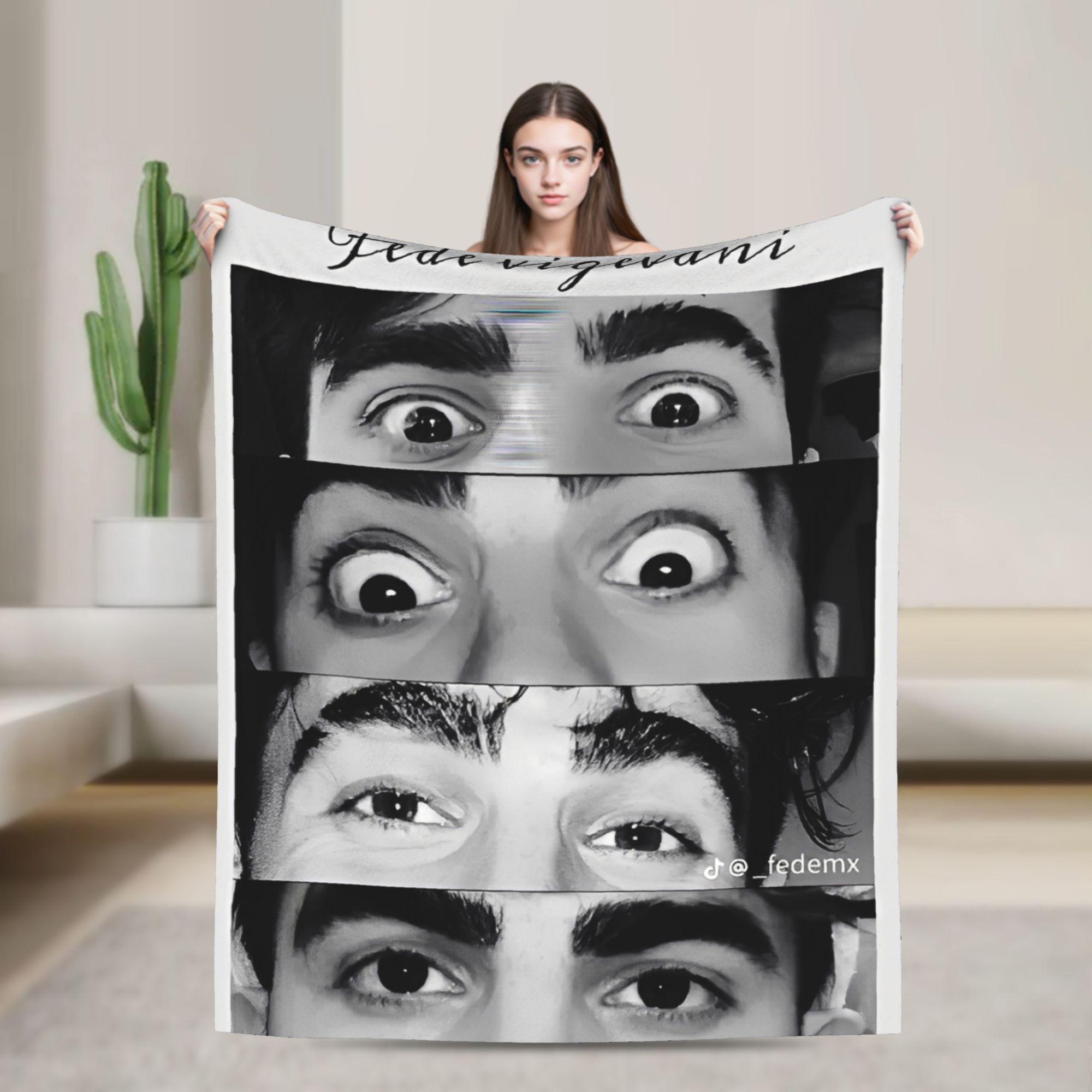 

Fede V-Vigevani Blanket Club Misterios Warm Street Trend Plush Throw Blanket For Bedroom Decorative Flannel Bedspread Bed Cover 75cmx90cm