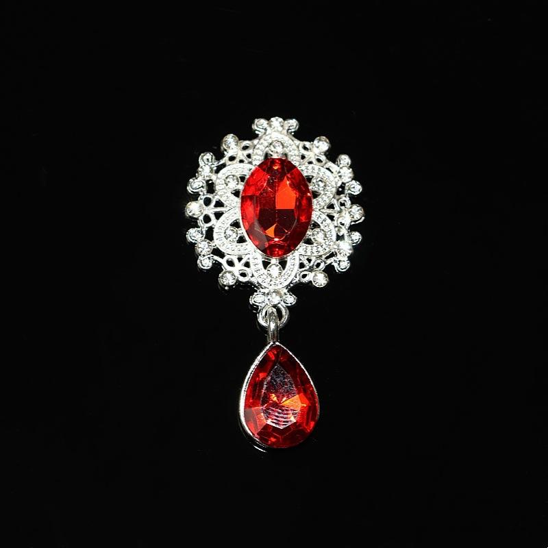 10PCS Metal Fashion DIY Jewelry Accessories Flower Plate Diamond Buckle Water Drop Gem Pendant Alloy Accessories Hair Accessories Headgear Material