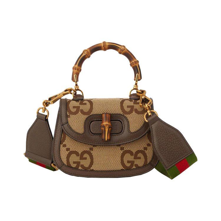 GUCCI Bamboo 1947 Canvas With Leather