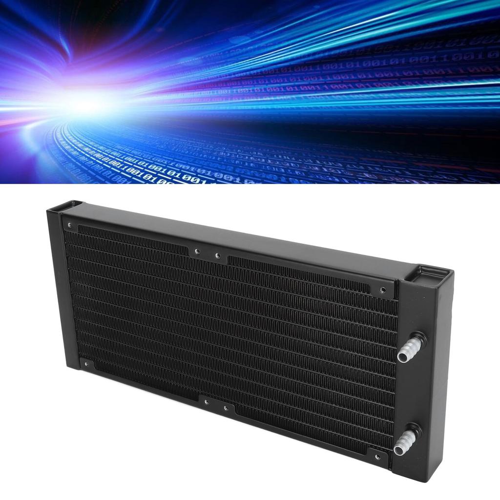 Water Cooling 12 Pipe 1bar Pressure Test Aluminum Alloy Computer Heat Exchanger for 6 To 7mm Soft Hose