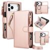 Custodia in Pelle a Portafoglio con Laccio Lungo da Collo e Slot per Carte per iPhone 17 Pro Max 16 15 14 13 12 11 Antiurto Per Cover Magsafe