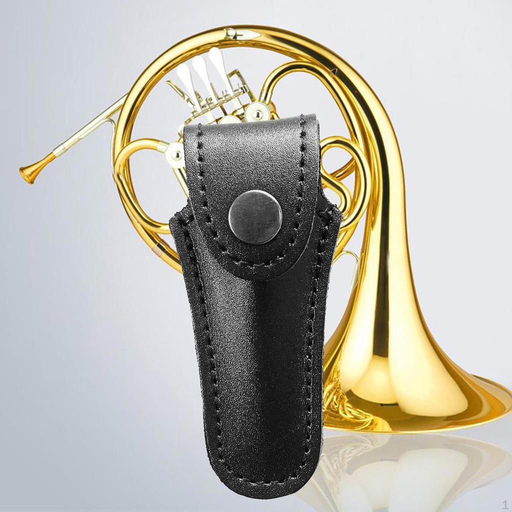 Mouthpiece Pouch Carrying Bag Shock Absorbing PU Pocket Buckle Closure Portable Saxophone