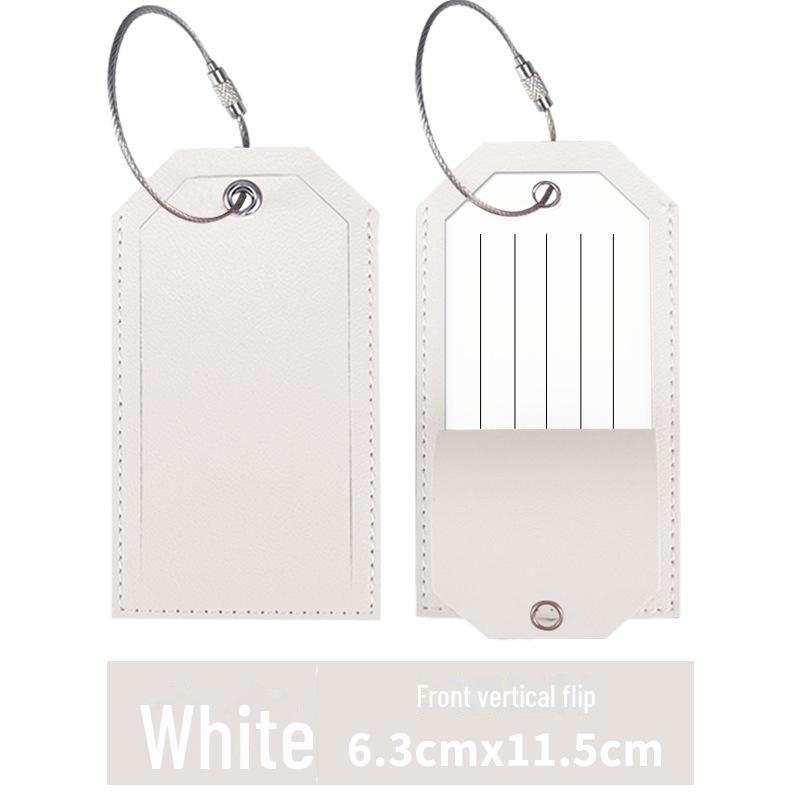 

Изготовленная на заказ двухсторонняя багажная бирка из ПВХ-кожи с проволочным кольцом и гравировкой логотипа