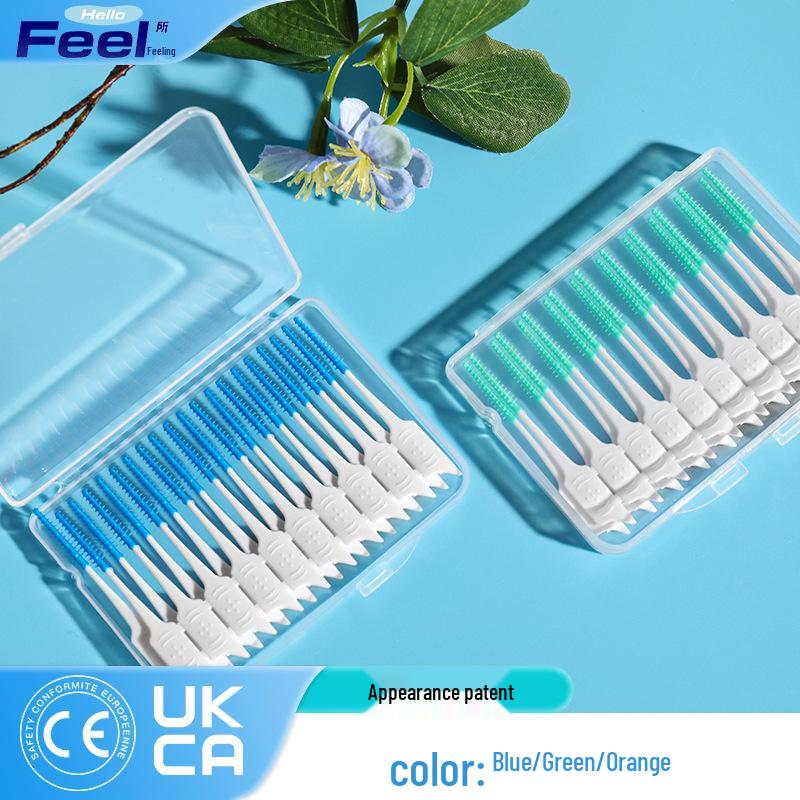 

Набор из 20 мягких зубных нитей-зубочисток для межзубной чистки с дорожным футляром 20 pieces/box Green (003)