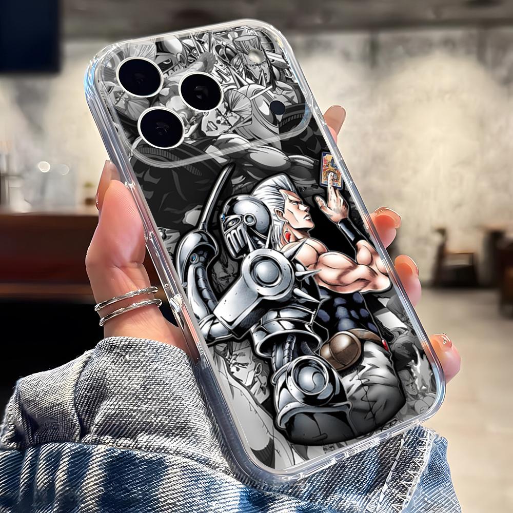 Anime JoJo Bizarre Adventure Phone Case For IPhone 17 16 Pro Max 15 14 13 11 12 Mini Xs X Xr 7 8 Plus Se Transparent Cover