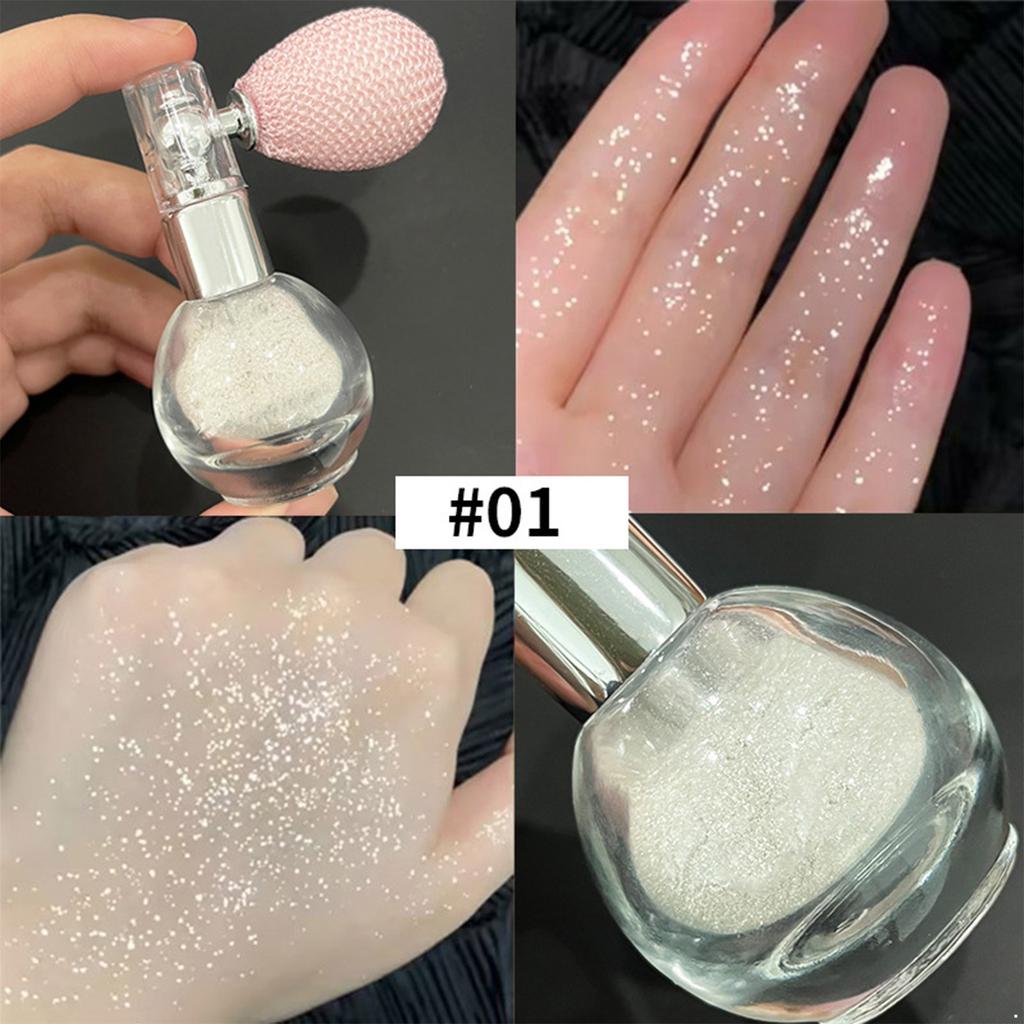 Highlighter Spray with Shimmer Powder, Glitter Mist for Body Face & Hair, Long-Lasting Gloss Makeup