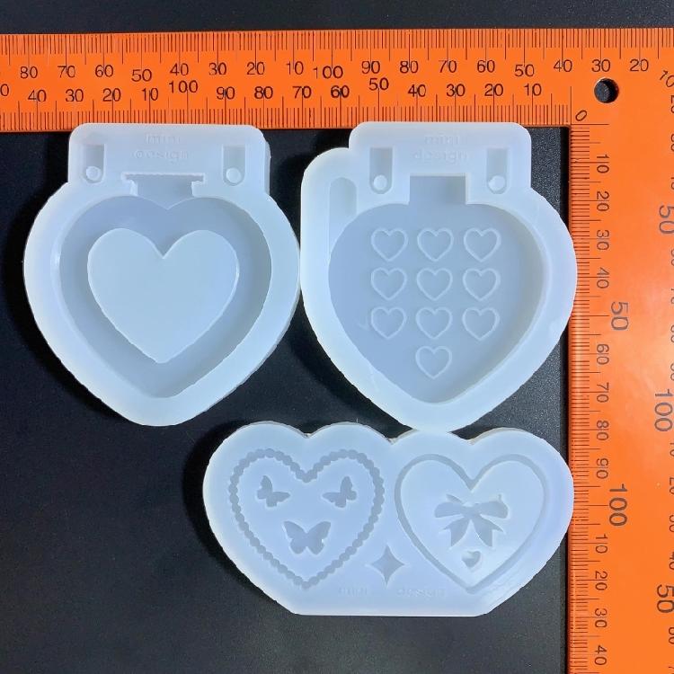 Heart Shaped Picture Frame Mold Silicone Keychain Mold Heart Phone Pendant Mold