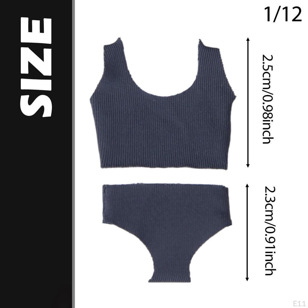 1/12 Scale Female Underwear Doll Clothing Scene Prop, Fashion Realistic Miniature Panty and Bra for