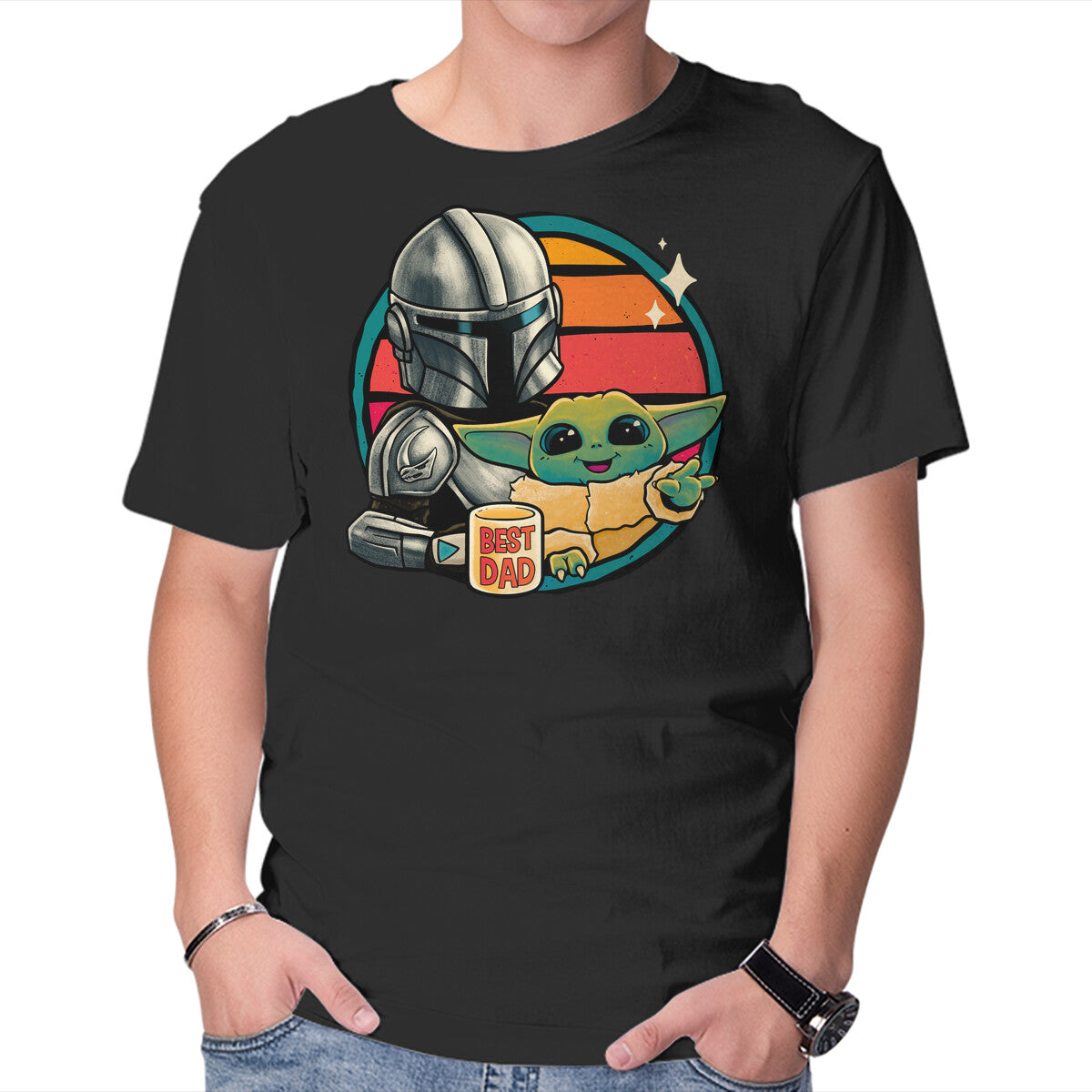 Unisex Crew Neck T-Shirt Beskar Dad Graphic Short Sleeve Casual Tee XXL