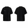 Unisex Oversized Cotton Tee With Embroidered Classic Black White Short Sleeve T-Shirt Youth Streetwear