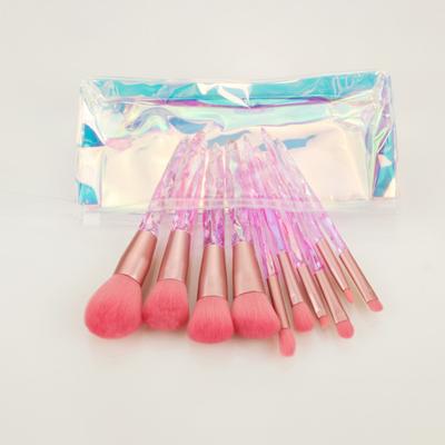 Yousheng 10 Stück/Set Beauty Pinsel Gleichmäßiges Schattieren Ausgezeichnete Duktilität Dünner Professioneller Puder Foundation Concealer Kosmetikwerkzeug für Frauen