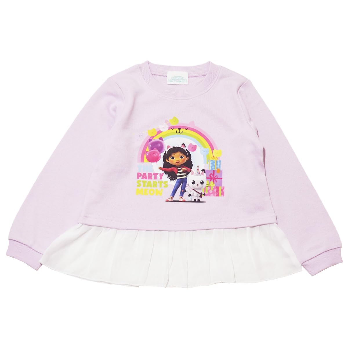 

Nakata Classic on8981az Gabby s Dollhouse Ruffled Hem Long Sleeve Sweatshirt, Girls, Purple