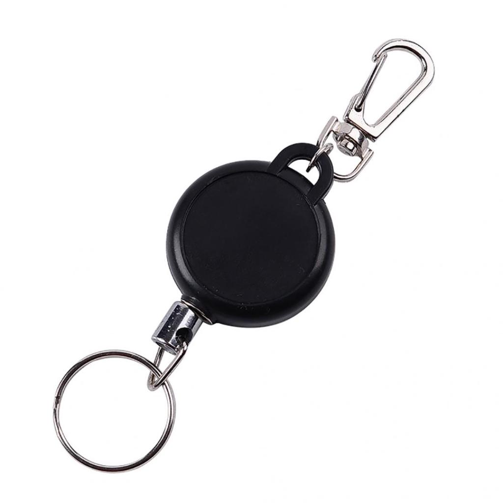 Fashion Flexible Keychain Key Ring Wire Rope Chain Stretched Bag Wallet Decor