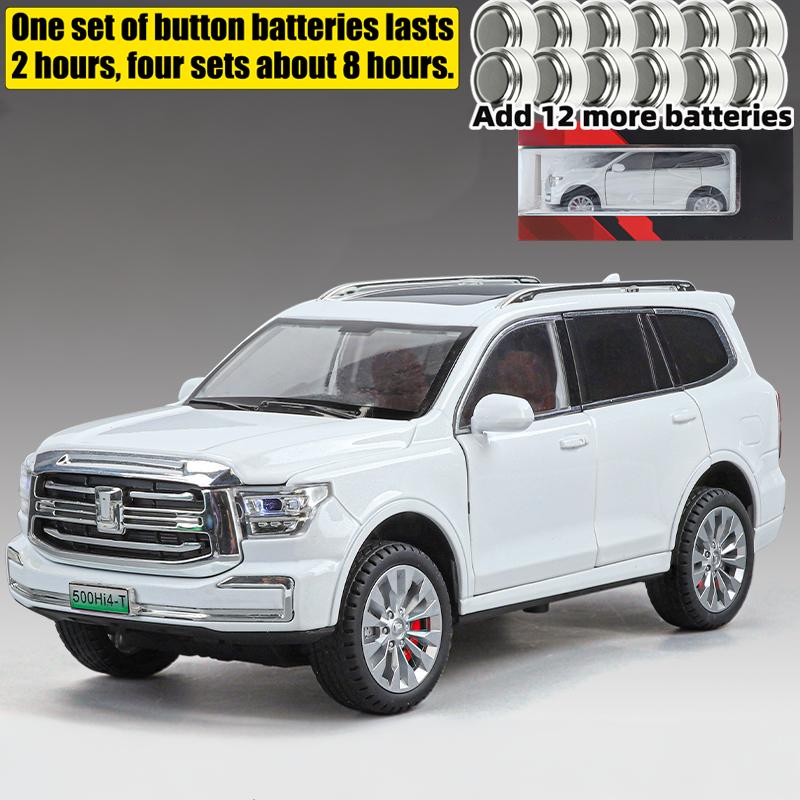1/24 Scale TANK 500 Hi4-T Alloy Diecast Model New Energy SUV Off Road Vehicle Trendy Ornament Kid Gift Birthday Present for Boys