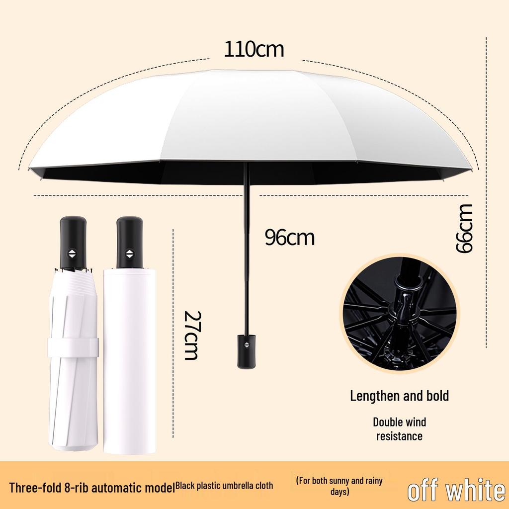 Dual-Use Anti-UV Large Folding Umbrella for Rain and Shine