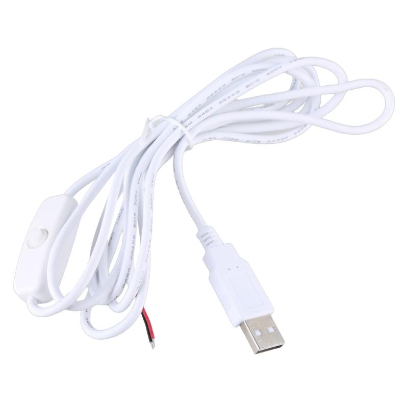 

USB Male Plug 2 Pin Bare Wire Male Pigtail Open End Power Cable for USB Equipment Installed Replacement Maintenance 1