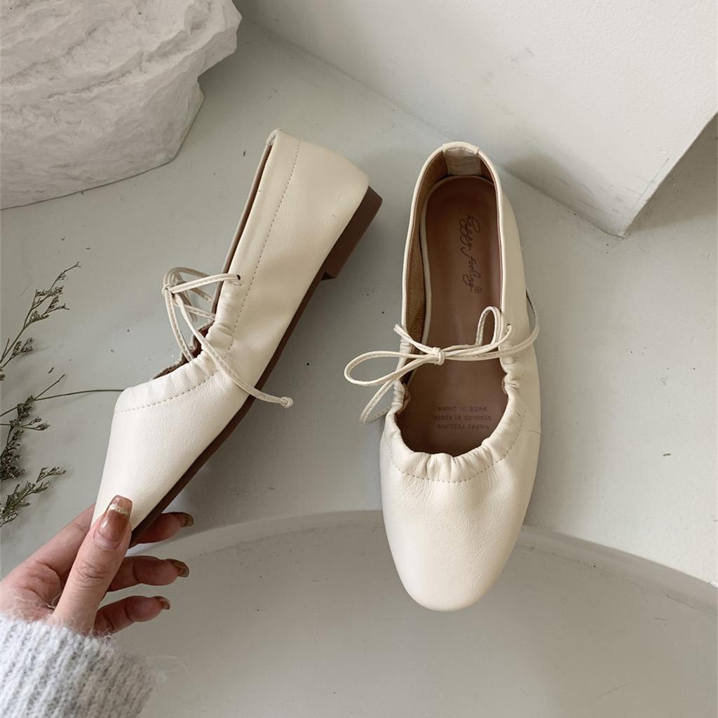 Fashion Bailamos Women Casual Flats Comfortable Soft Boat Shoes Loafers Ballerina Shallow Round Toe Ballet Flat Shoes Women Slip On Side