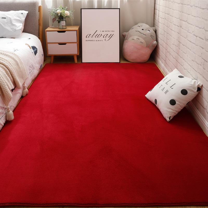 Soft Coral Fleece Carpet for Bedroom and Living Room - Full Coverage and Comfortable