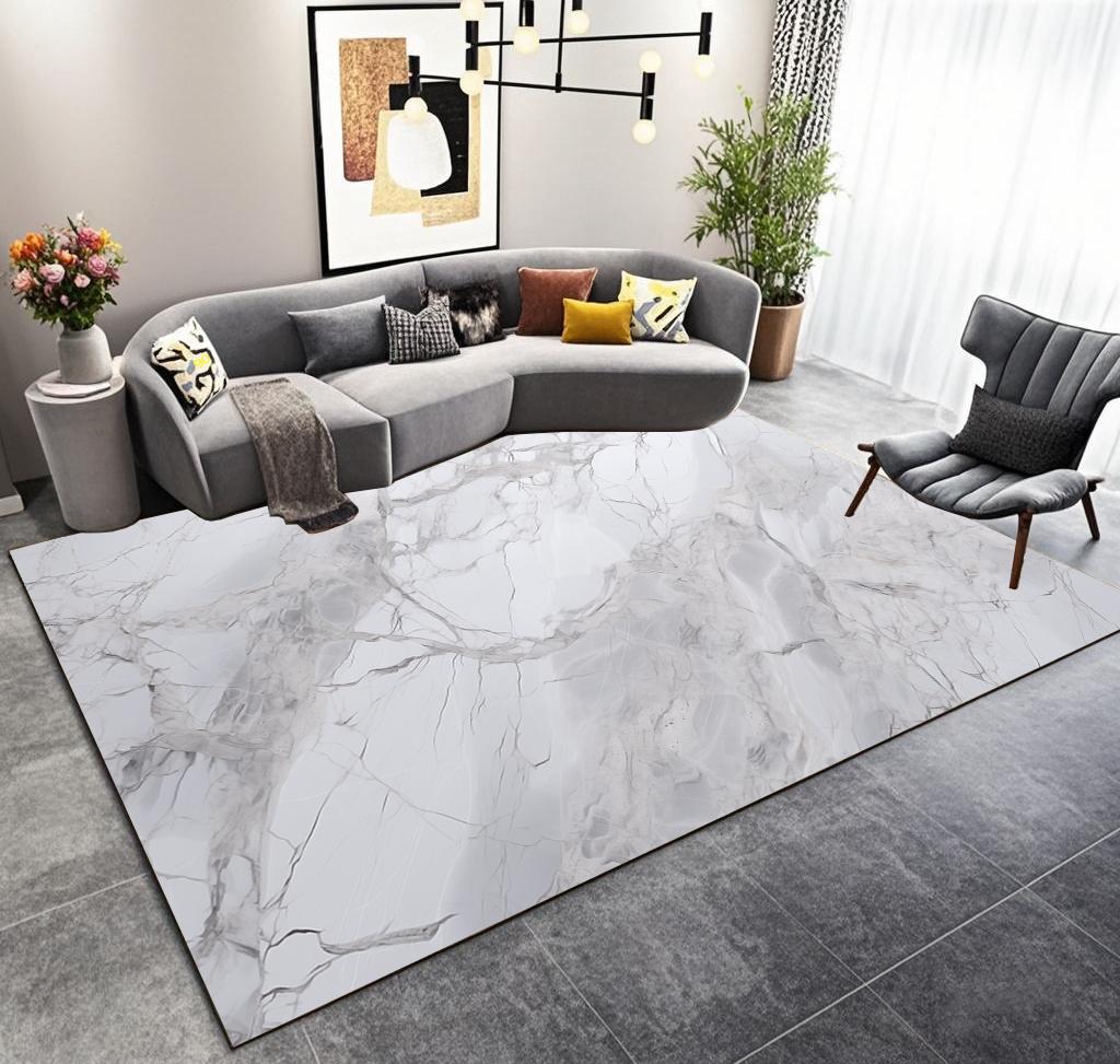 Nordic Luxury Marble Living Room Carpet 200x300 Cm Large Area Non-slip Plush Rugs Decoration Bedroom Bedside Soft Floor Mats