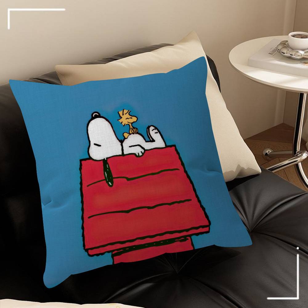 Cartone animato S-Snoopys Cane carino   Federa per cuscino 30x50 Poliestere Cuscini da divano Cuscini decorativi da lancio Decorazione per la casa Federa